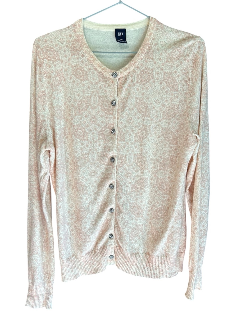 GAP Soft Blush Button-Up Cardigan